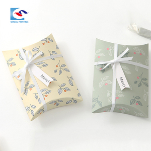 All'ingrosso design personalizzato Art Paper cuscino scatola regalo goffrato pieghevole per il profumo caramelle festa di compleanno per lo zucchero Sushi gelatina - Product Image 5
