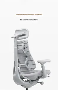 Silla de Oficina Giratoria Eléctrica Ajustable de Aleación de Aluminio con Ergonomía Dinámica <span class=keywords><strong>Omni</strong></span> de LiberNovo, Silla de Juego con Respaldo Alto - Product Image 4