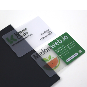 Biểu Tượng Tùy Chỉnh Trống Trong Suốt Nhựa Đã Ghé Thăm Thẻ Nhà Cung Cấp Giá Frosted Cứng In Pvc Thẻ Kinh Doanh - Product Image 2