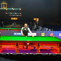 Table de billard officielle exclusive pour tournoi avec accessoires complets, utilisation domestique, composants en cuir, taille 12 pieds, respectueuse de l'environnement