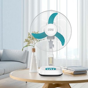 Ventilateur de table oscillant à trois pales en ABS de 14 pouces, norme britannique/européenne, avec trois vitesses, Winning Star - Product Image 3