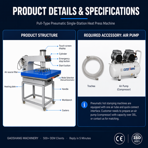 Prensa de Calor Automática de Gran Formato 100x120cm 80x100cm, Máquina Neumática Deslizable <span class=keywords><strong>para</strong></span> Impresión por Sublimación en <span class=keywords><strong>Ropa</strong></span>, Condición Nueva - Product Image 3