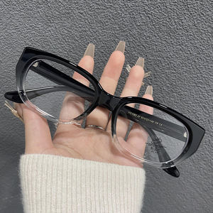 Montature alla moda Cat Eye per occhiali da uomo moda accademica High <span class=keywords><strong>End</strong></span> ottica Anti luce blu piccoli occhiali da vista da donna - Product Image 5
