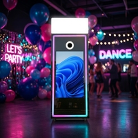 Nouvelle cabine photo miroir magique, cabine photo selfie tout-en-un avec éclairage RGB et flight case, cabine photo DSLR
