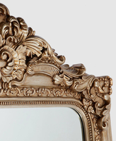 Miroir de sol à fleurs baroque antique fait à la main grand miroir pleine longueur pour chambre à coucher mural cadre en bois doré miroirs vintage