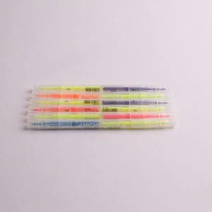 INTERWELL HM660 6 couleurs, surligneurs doux à double extrémité, couleur douce pour le dessin, protection des yeux, <span class=keywords><strong>surligneur</strong></span> mignon - Product Image 3