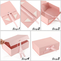 Kotak Hadiah Premium untuk Pengiring Pengantin, Dapat Digunakan Kembali, Kokoh, Ramah Lingkungan, Set Bingkai Foto, Bahan Daur Ulang, Lapisan Spons, Penutup Magnetik Mewah
