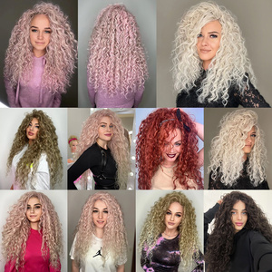 Jessica Hair Twist Pelo sintético de ganchillo Trenza Afro Curl Ombre <span class=keywords><strong>Rubio</strong></span> Rosa Profundo Ondulado Extensión de <span class=keywords><strong>cabello</strong></span> de ganchillo para mujeres negras - Product Image 5