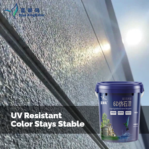 Peinture murale en <span class=keywords><strong>pierre</strong></span> de granit liquide-Peinture décorative imperméable à l'eau pour l'intérieur et l'extérieur. - Product Image 3