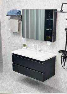 Meuble de salle de bain moderne pour hôtel, miroir intelligent, en contreplaqué résistant à l'eau, mural, avec coiffeuse et <span class=keywords><strong>armoire</strong></span> à <span class=keywords><strong>pharmacie</strong></span> - Product Image 5
