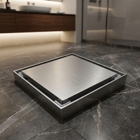 Drain Lantai Shower Desain Modern Persegi dari Baja Tahan Karat 304 Grosir Pabrik, Drain Shower Baja Tahan Karat 304