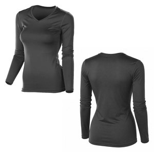 Customized Women's Premium Quality O Neck Compression Fitness Shirt Wholesale Custom Women Compression Shirt - Product Image 1