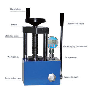 เครื่องอัดเม็ดไฮดรอลิกจอแสดงผลดิจิตอลแบบแมนนวลขนาดเล็ก5T สำหรับห้องปฏิบัติการ - Product Image 2