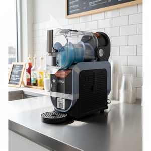 Mesin Pembuat Es Serut Komersial Stainless Steel 8L/2.1 Gal, Satu Wadah, Pendingin, Pembuat Es Serut dan Es Halus - Product Image 1