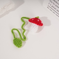 Bijoux de fleurs de marguerite blanche faits à la main tricotés au Crochet breloque pour rétroviseur de voiture décor bricolage Crochet sac Textile tissu artisanat
