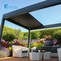 Pergola Commerciale en Aluminium Sweet Home avec Lames Orientables Électriques, Pavillon Bioclimatique Étanche pour Hôtels et Complexes Hôteliers