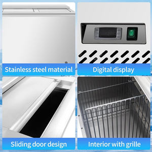 Ticari şişe soğutucu 14.61 kübik Feet süpermarket yatay dondurucu otomatik Defrost yatay buzdolapları - Product Image 4