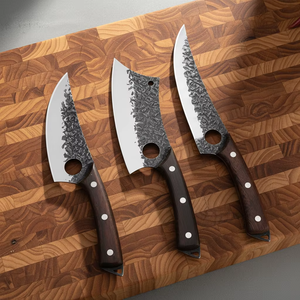 Couteau de boucher forgé en acier inoxydable à haute dureté avec manche en bois pour hacher les os - Product Image 3