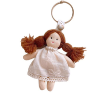 Offre Spéciale mignon dessin animé poupée fleur jupe poupée accessoire fille tresse sac accessoire tissu poupée porte-clés décoration pendentif porte-clés