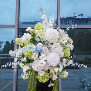 Bolas de Flores Artificiales de Rosa Blanca de Seda Personalizadas, Decoración de Alta Calidad para Bodas y Fiestas - Product Image 1