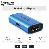 40M HDMI 2.0 Sinyal Güçlendirici 4K 60Hz Ultra HD Tekrarlayıcı Uzatıcı, Oyun Bilgisayarı Monitörü Projektörü için Tak ve Çalıştır özelliğiyle