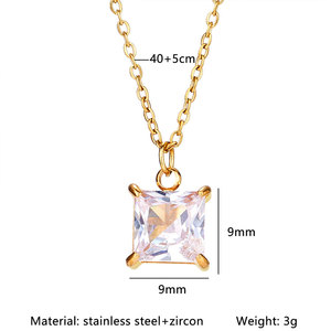 Delicado Collar de Acero Inoxidable 316L Chapado en Oro PVD de 14k y 18k para Mujer, Joyería Fina, Collar con Diamantes Negros para Mujer - Product Image 6