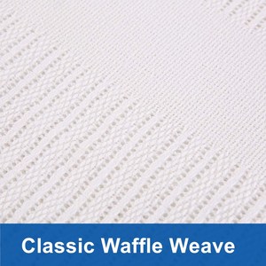 Couverture thermique cellulaire d'hôpital en coton 100% uni tissé écologique de taille Queen en gros pour une utilisation en quatre saisons - Product Image 3