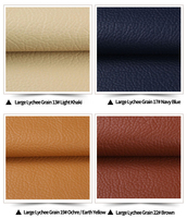 Tissu en cuir PU grain litchi KEMERLIN, cuir synthétique épais résistant à l'usure pour sacs, chaussures, revêtements de canapé