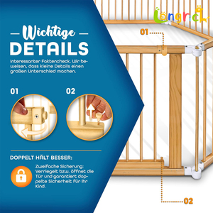 Parc de jeu pliable pour bébé Double barrière de sécurité <span class=keywords><strong>Porte</strong></span> 8 éléments moulables individuellement, y compris ramper Barrière-Ensemble de meubles pour enfants - Product Image 3