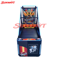 Machine de jeu d'arcade de basketball de rue de luxe pour adultes, en métal, avec lumières clignotantes, 1 joueur