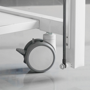 Lit d'hôpital Portable en acier inoxydable pour <span class=keywords><strong>nouveau</strong></span>-nés enfants roulettes de <span class=keywords><strong>berceau</strong></span> médical pour patients pédiatriques bébés lits de soins infirmiers hôpitaux - Product Image 4