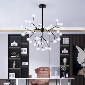 Moderne Boom Gouden Tak Led Nieuwe Bloem Kroonluchter Nordic Luxe Vuurvlieg Licht Armatuur Designer Plafond Verlichting Voor Woonkamer - Product Image 6