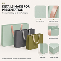 Sacs en papier de luxe avec longues poignées pour événements promotionnels, expositions de marques, conférences et coffrets cadeaux d'entreprise