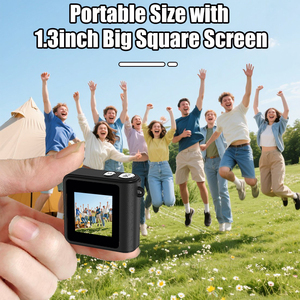 Đen trắng màu hồng túi nhỏ ảnh kỹ thuật số Video máy ảnh X8, 1080P Góc rộng máy ảnh trẻ em mới với đèn pin - Product Image 4