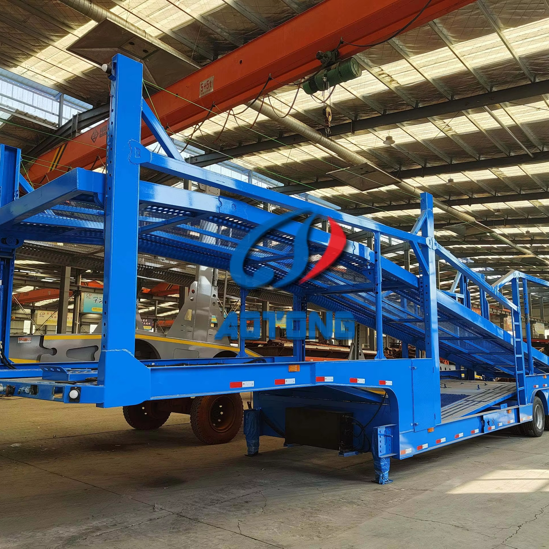BPW Double Deck Авто Тянущее Устройство Автомобиля Полуприцепы для перевозки транспортных средств грузовик с прицепом 2 оси внедорожников прицепов транспортер