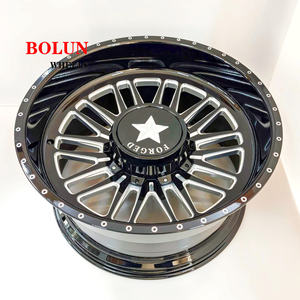 Jantes de <span class=keywords><strong>camion</strong></span> forgées en aluminium 6061 T6, flottantes personnalisées, noires, fraisées, <span class=keywords><strong>24</strong></span>*12 PCD 6*135 ET-44 CB 87.1 pour FORD F150 F250 <span class=keywords><strong>2022</strong></span> - Product Image 4