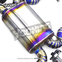 Système d'échappement en titane pour BMW M3/M4 F80/F82/F8X S55 3.0T 2014-2018, silencieux d'échappement à soupape électronique avec support