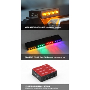 Caja Lateral para <span class=keywords><strong>Motocicleta</strong></span>, Luz LED Solar Estroboscópica, 1250GS, Carcasa Superior, Rojo, Amarillo, IP67, Resistente al Agua, 4 Lentes, Advertencia de Conducción Nocturna, <span class=keywords><strong>Señal</strong></span> de <span class=keywords><strong>Emergencia</strong></span> - Product Image 5