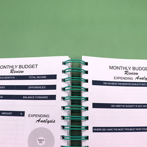 Joytop, venta al por mayor, diseño <span class=keywords><strong>de</strong></span> fragmentos multicolores, planificador <span class=keywords><strong>de</strong></span> presupuesto <span class=keywords><strong>de</strong></span> 12 meses, diario en espiral, cuaderno A5 con <span class=keywords><strong>agenda</strong></span> adhesiva - Product Image 6