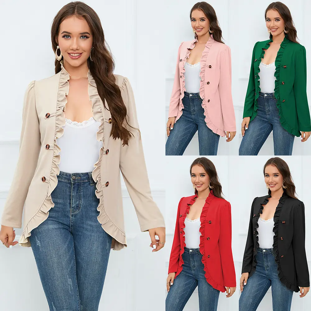 Blazers pour femmes Outwear Coat Business Work Tuxedo Suits Manteaux d'automne et d'hiver Manteaux de mode pour femmes de taille supérieure Blazers pour femmes