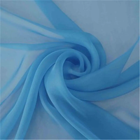 Promotie zachte effenkleurige soepele ademende natuurlijke 100% pure zijden chiffon stof voor dames zonwerende kleding textiel