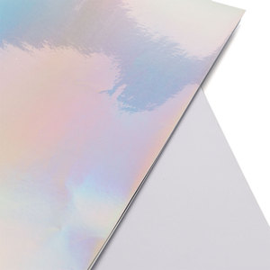 HH 41 4C recubrimiento láser liso a granel impermeable luminoso cromo embalaje papel adhesivo
