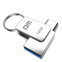 Clé USB 3.2 Type-C double interface 360 °   Clé USB rotative en métal, design porte-clés, double usage téléphone/PC, 32 Go-128 Go