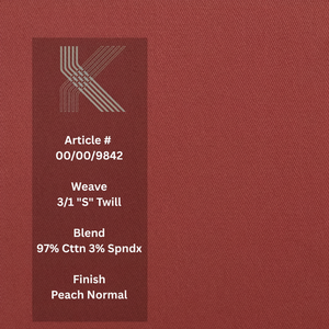 ผ้า97% ยืดผ้าฝ้ายแบบพรีเมียมผ้าลายทแยง3% สแปนเด็กซ์สำหรับกางเกงชิโนกางเกงขาสั้นและกางเกงขายาว - Product Image 1