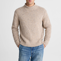 Pull en tricot à col rond côtelé classique pour homme, à manches longues, avec motif à pois dégradé