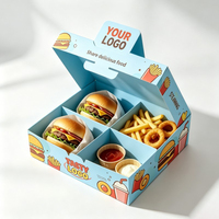 Emballage de restauration rapide en gros pour hamburgers, snacks, frites à emporter – Boîte personnalisée pour hamburgers, sandwichs et frites – Emballage de restaurant