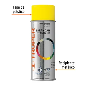 Confezione da 6 unità di vernice spray tradizionale giallo canarino da 400 ml per pittura artistica - Product Image 2