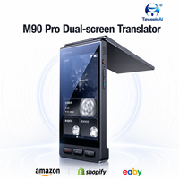 Penerjemah Layar Ganda Pintar M90Pro 28 Bahasa Offline Perekam Rapat AI Ringkasan Transkripsi untuk Bisnis Global