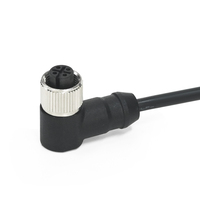 Câble Ethernet industriel M12 RJ45 femelle étanche IP67 personnalisé, blindage FTP, conducteur en cuivre 10 Gbps, gaine PVC/TPE pour