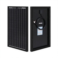 Usine vente renforcé noir complet 30W 18V cellules monocristallines verre 12V 10W 20W 40W 50W PV panneau solaire pour les lumières de moniteur